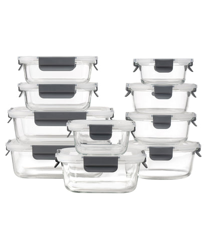 GENICOOK snap-lock lids for airtight seals on glass containers