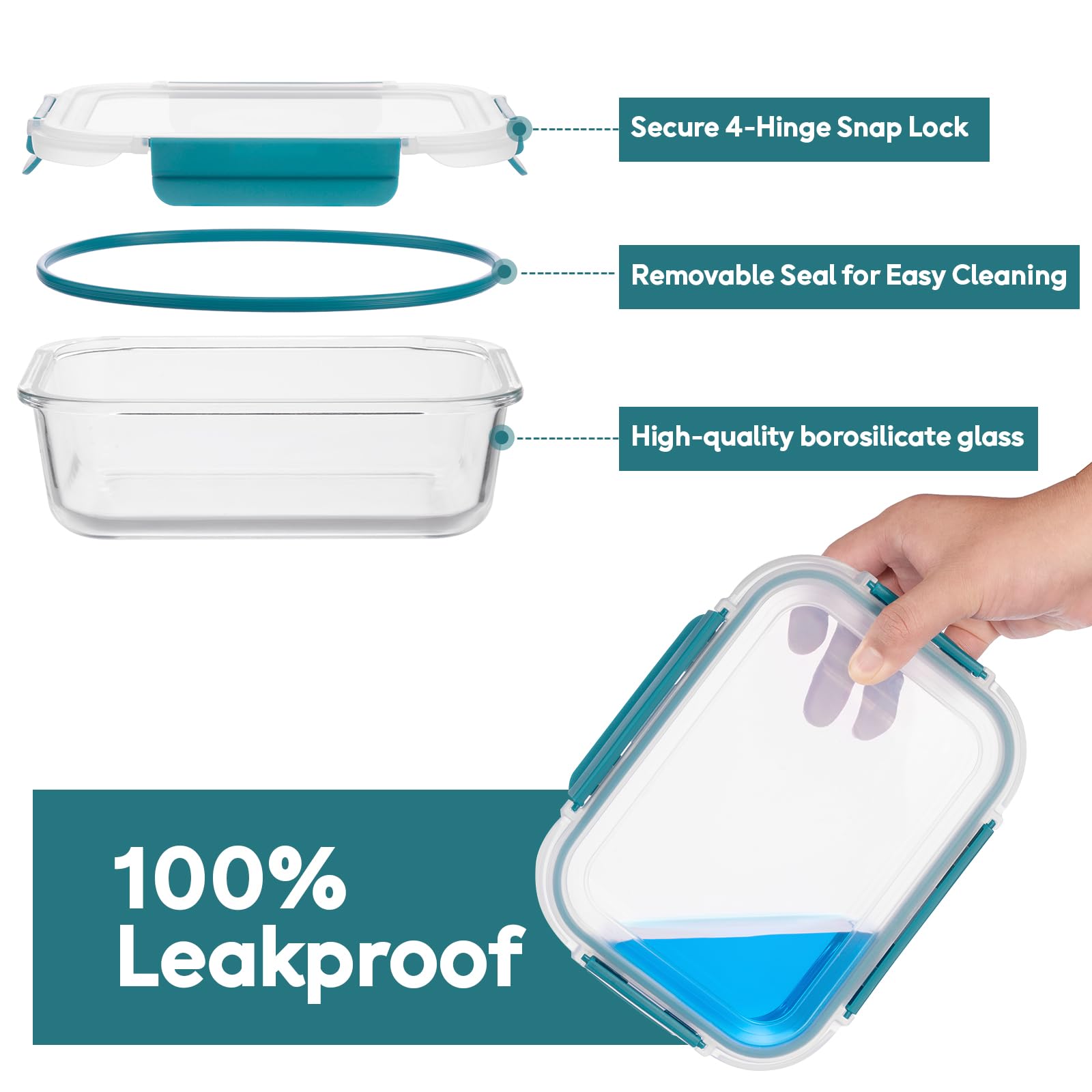 GENICOOK stackable design saves fridge space and keeps fridge neat.