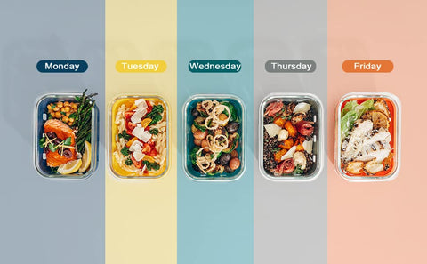 GENICOOK stackable design saves cabinet space for leftovers and meals.