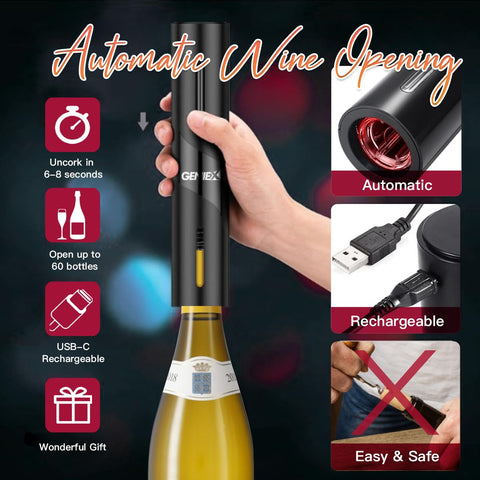 GENIEX wine dispenser pourer decants evenly for a refined pour
