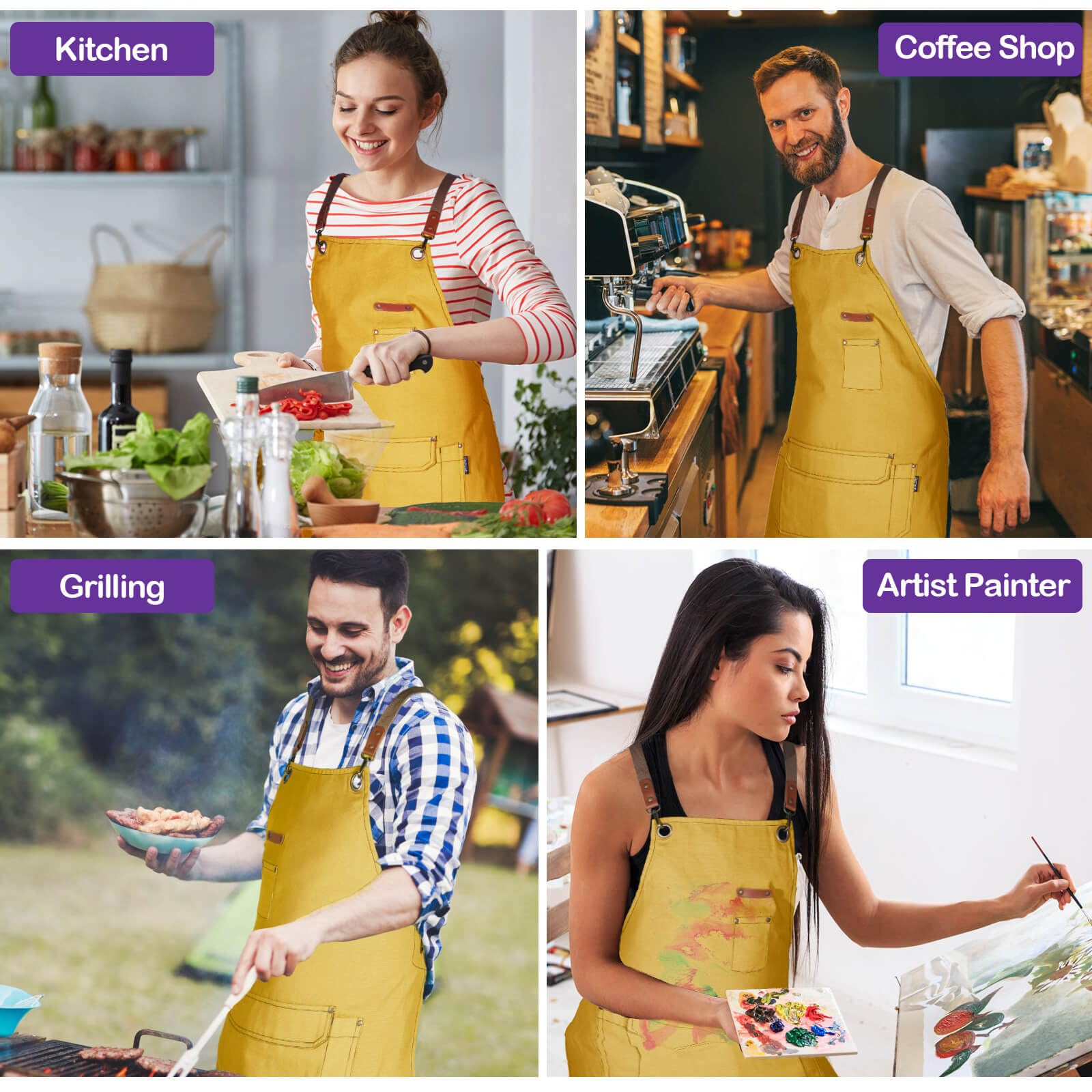 Genixart gift box pack presents a thoughtful apron for cooks and artists.