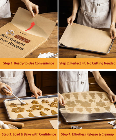 GENLGE FSC-certified unbleached parchment supports safe baking