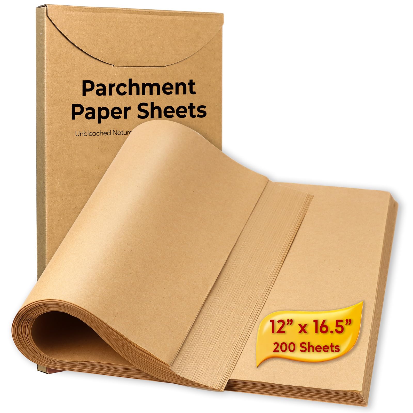 GENLGE unbleached parchment sheets ready for baking with non-stick release
