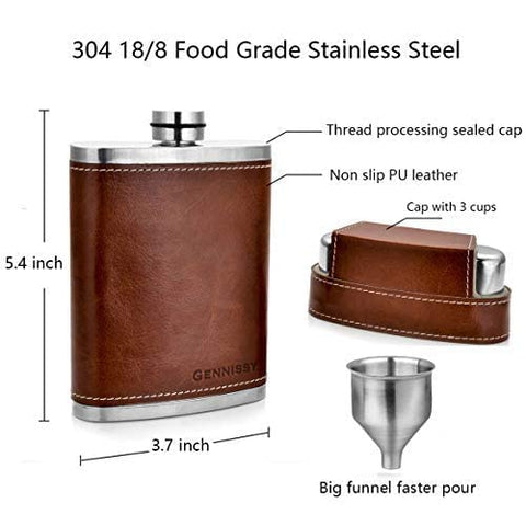 GENNISSY pocket-friendly hip flask fits neatly in a jacket pocket