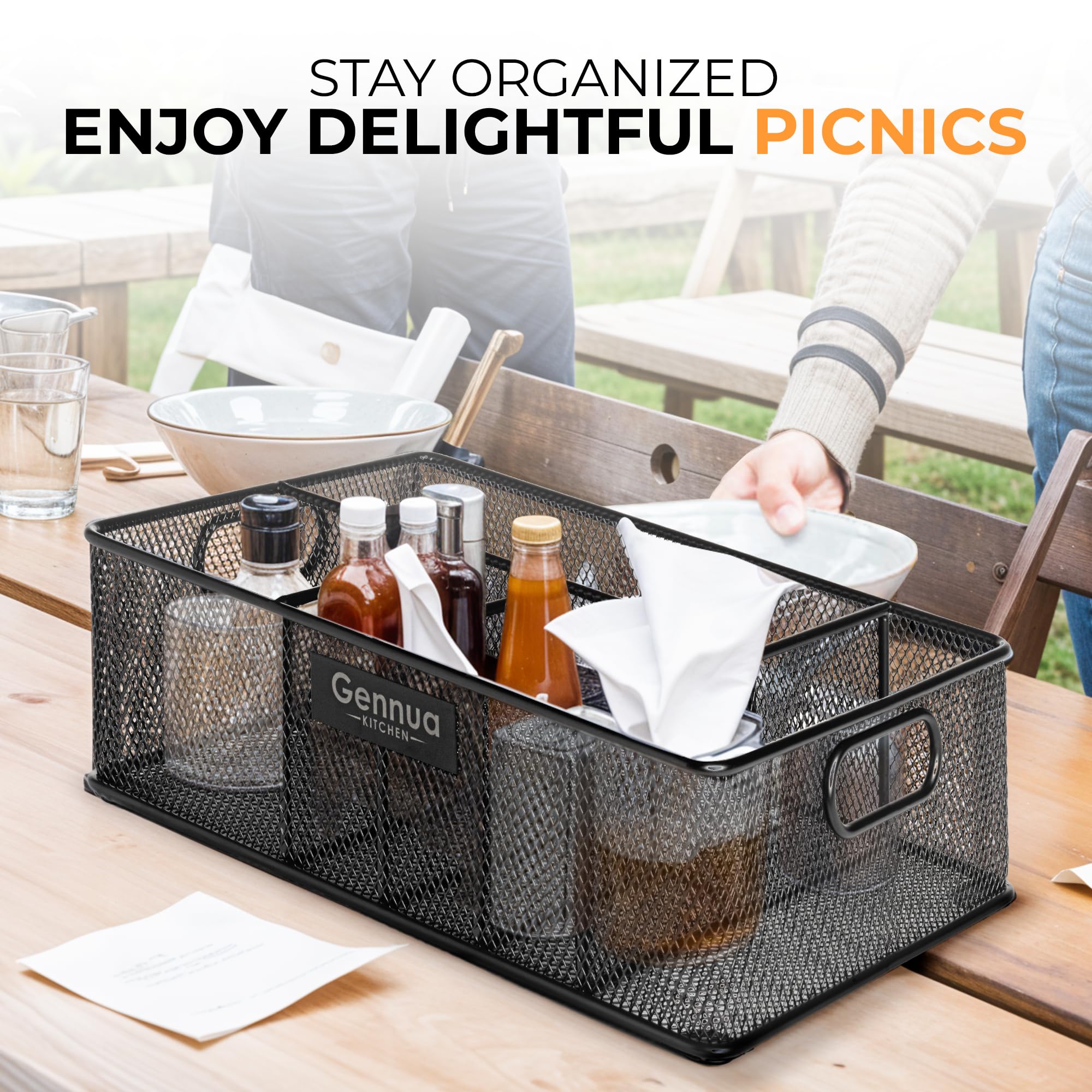 Gennua Kitchen thick iron mesh construction offers durable daily use