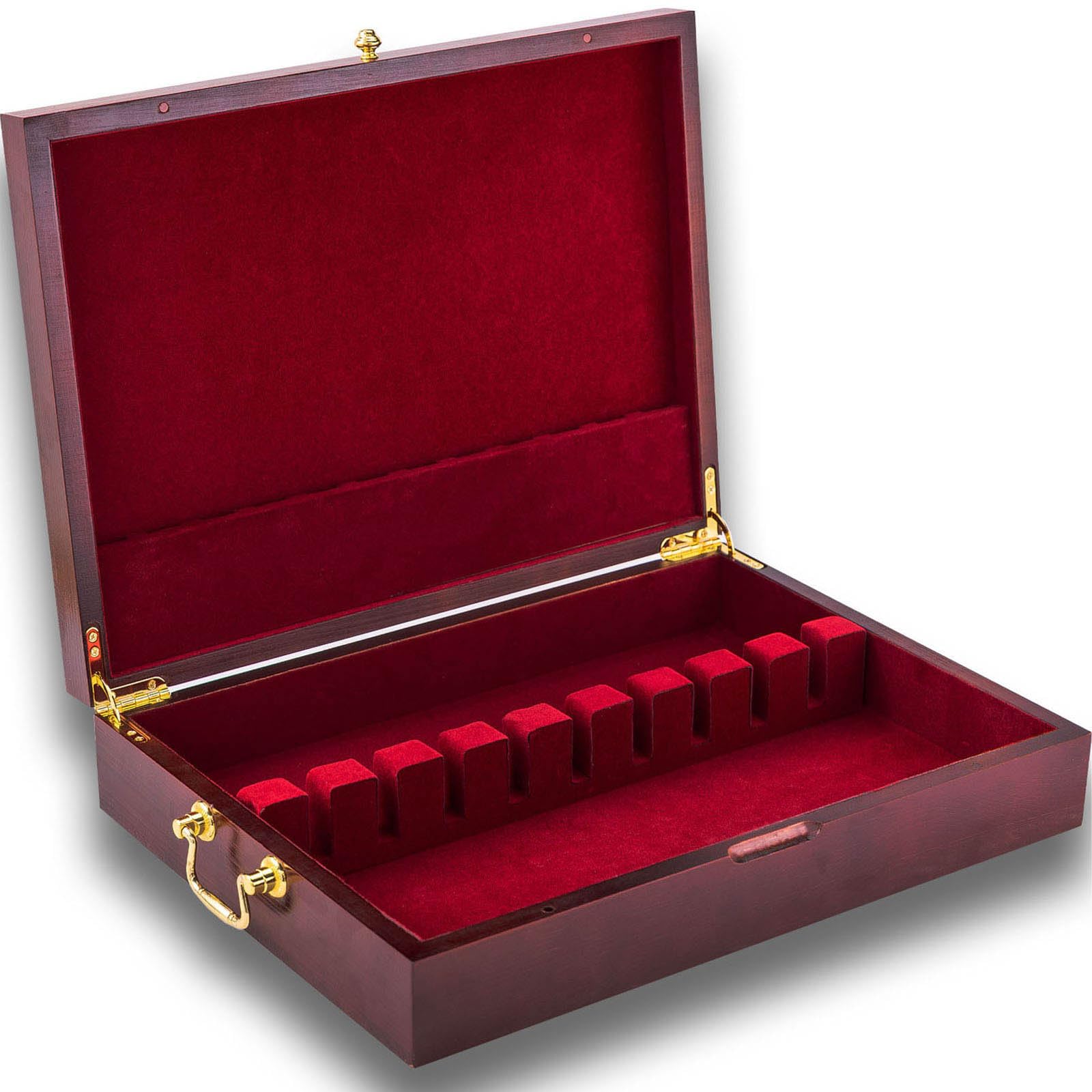 GENRICE flatware chest with lifting handle simplifies transport when full