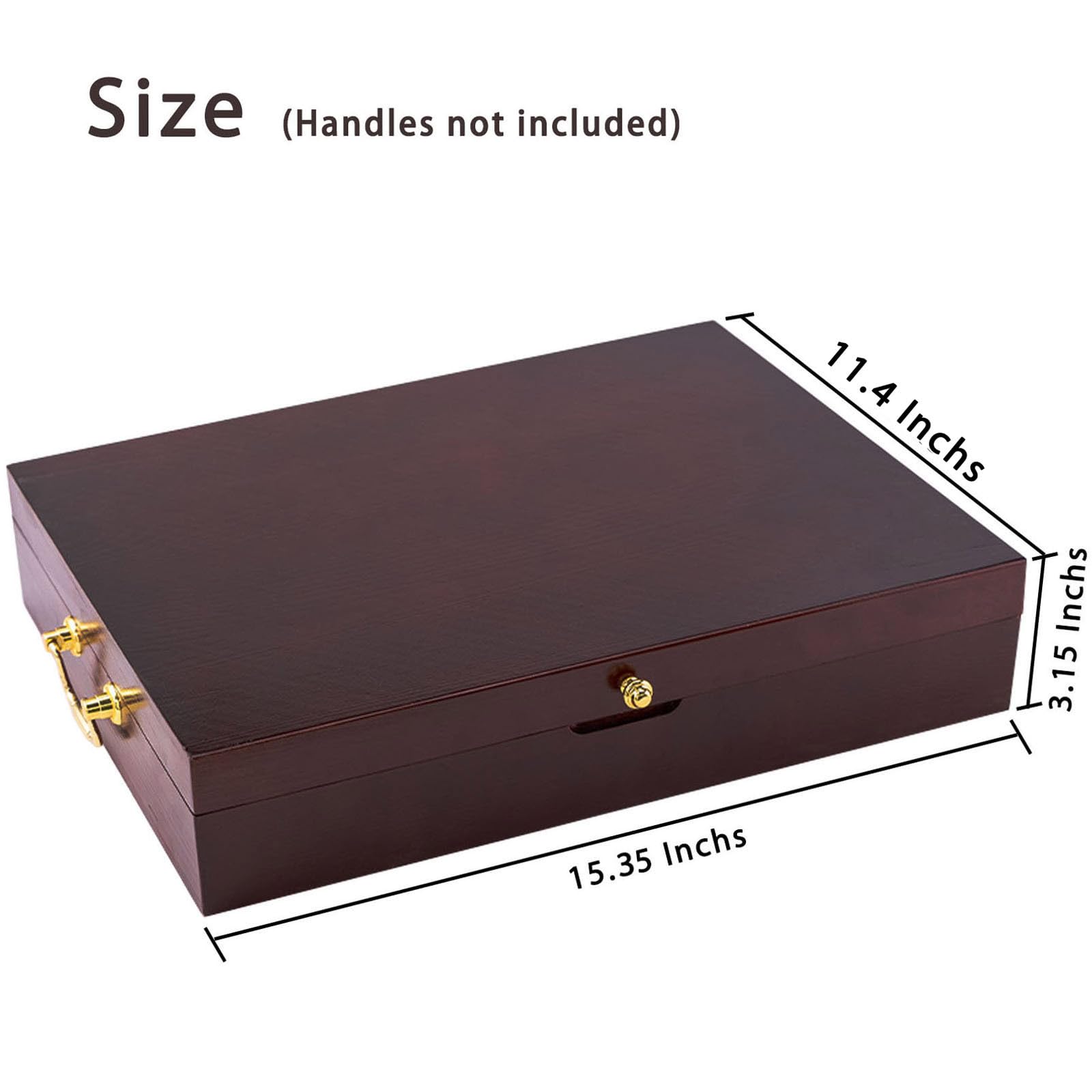 GENRICE natural wood silverware chest showcasing sturdy construction and decorative appeal