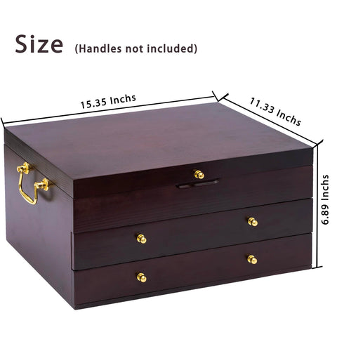 GENRICE three-layer silverware chest open shows organized 12 to 16 sets.