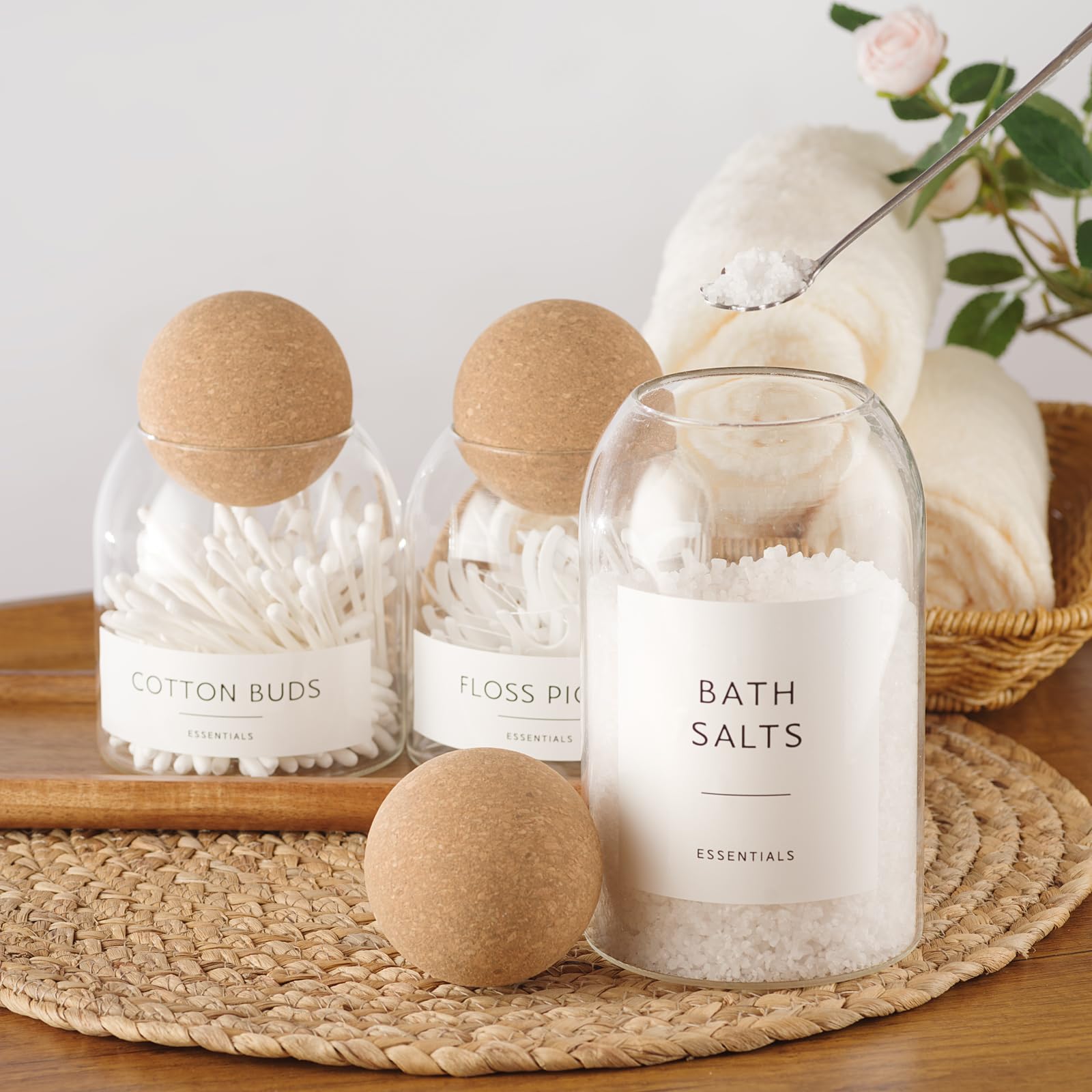 GENSTEUO waterproof labels clearly identify jars and contents.