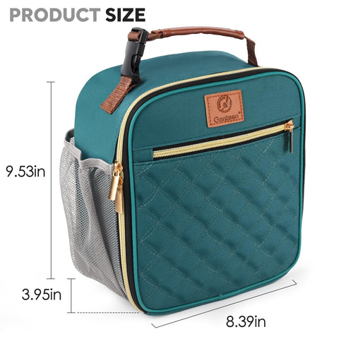 Genteen Lake Green lunch box open interior showing insulated space for freshness.