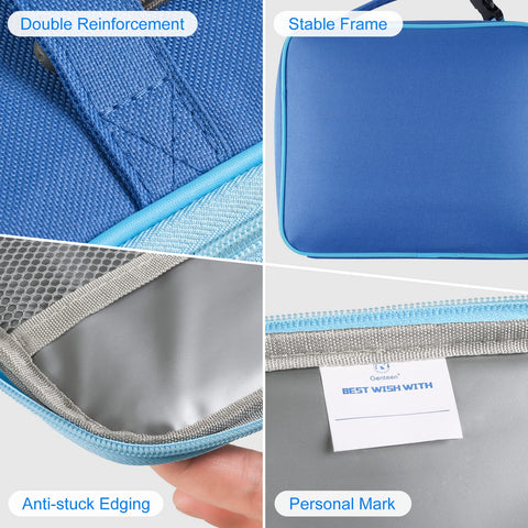 Genteen lunch bag in use at desk or picnic to enjoy lunch