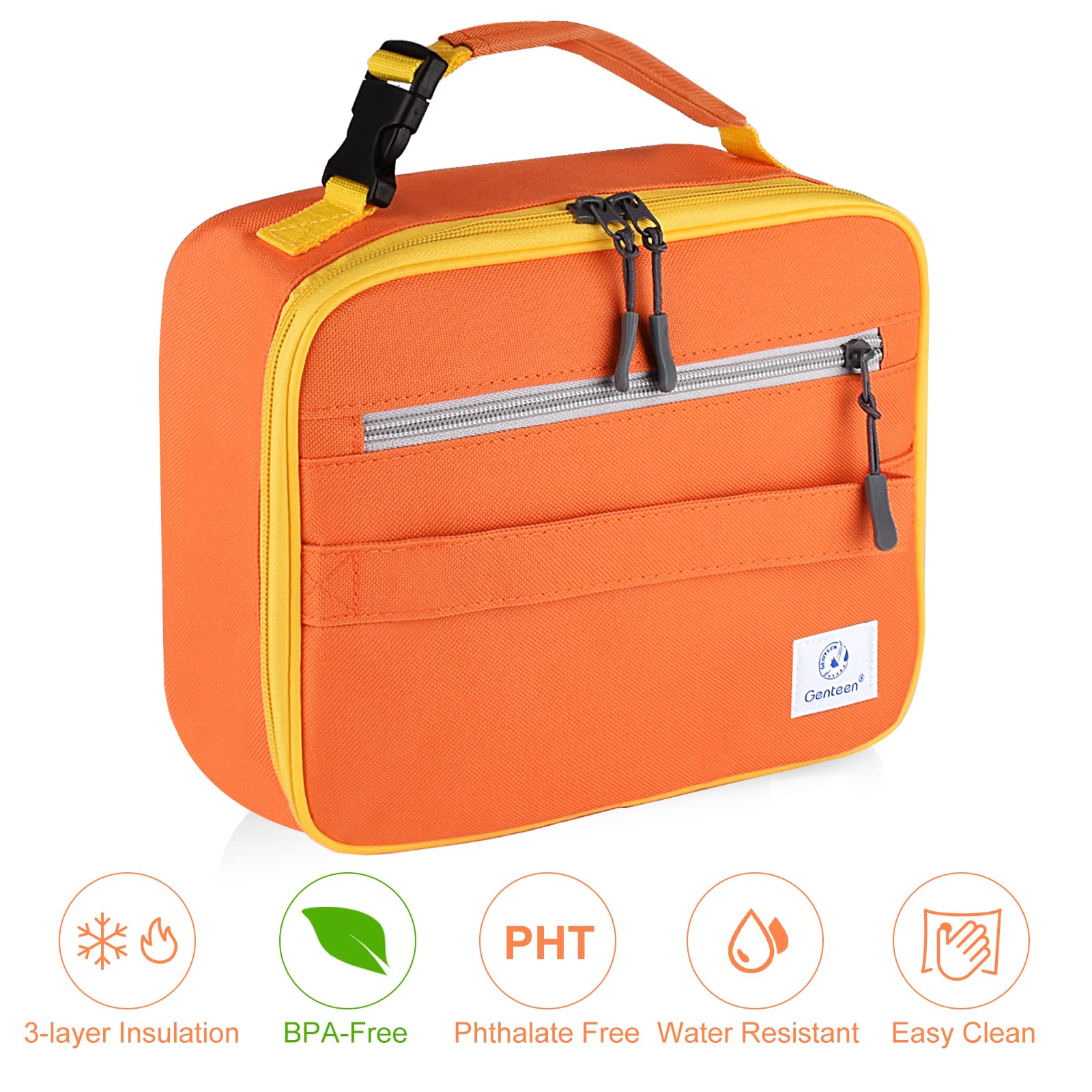 Genteen lunch bag insulation layer keeps drinks cold and food fresh