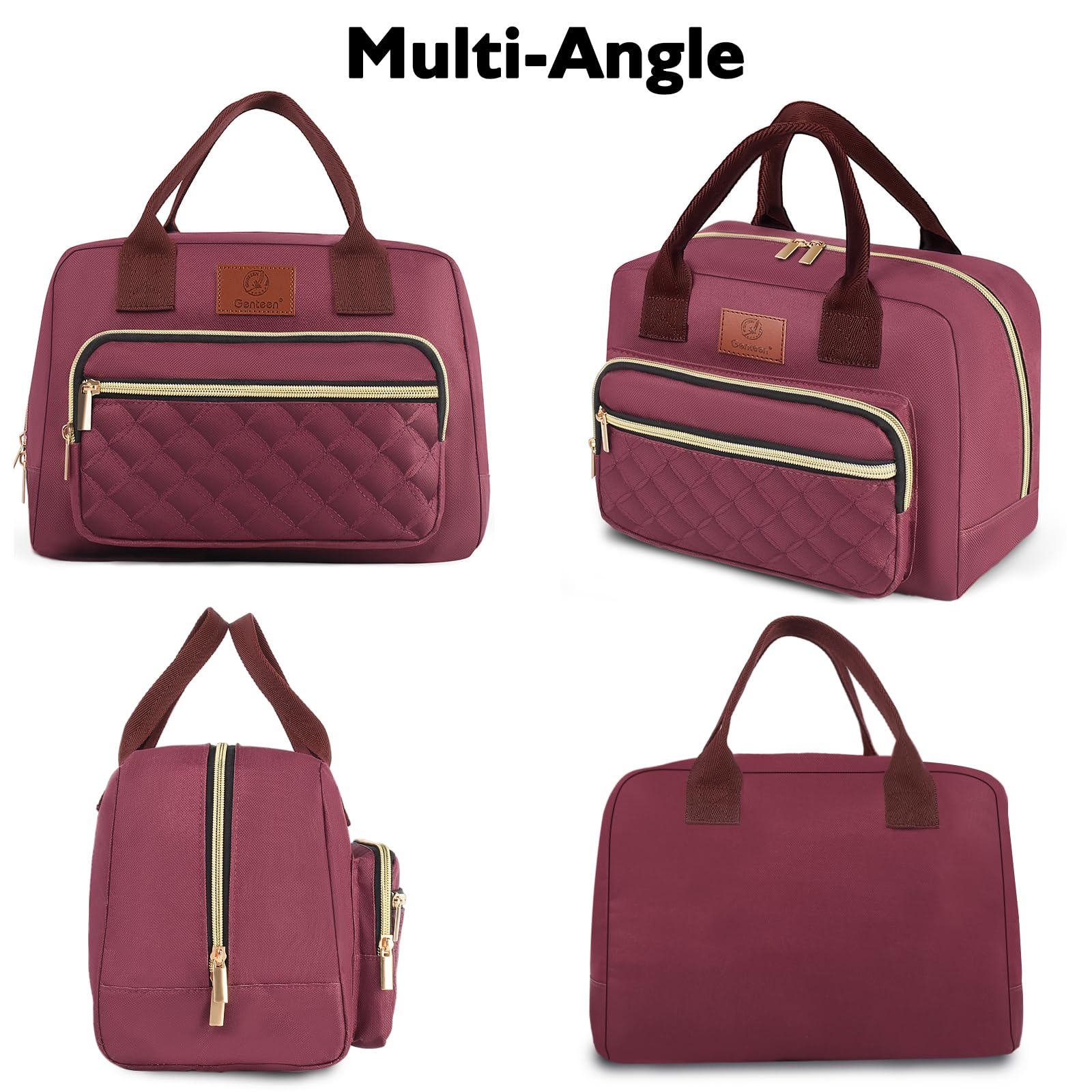 Genteen insulated bag for travel or picnics, keeps beverages and snacks fresh.