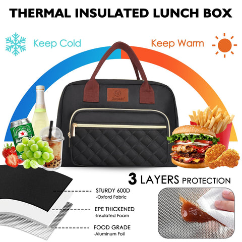 Genteen lunch bag offers vibrant color options to match your style.