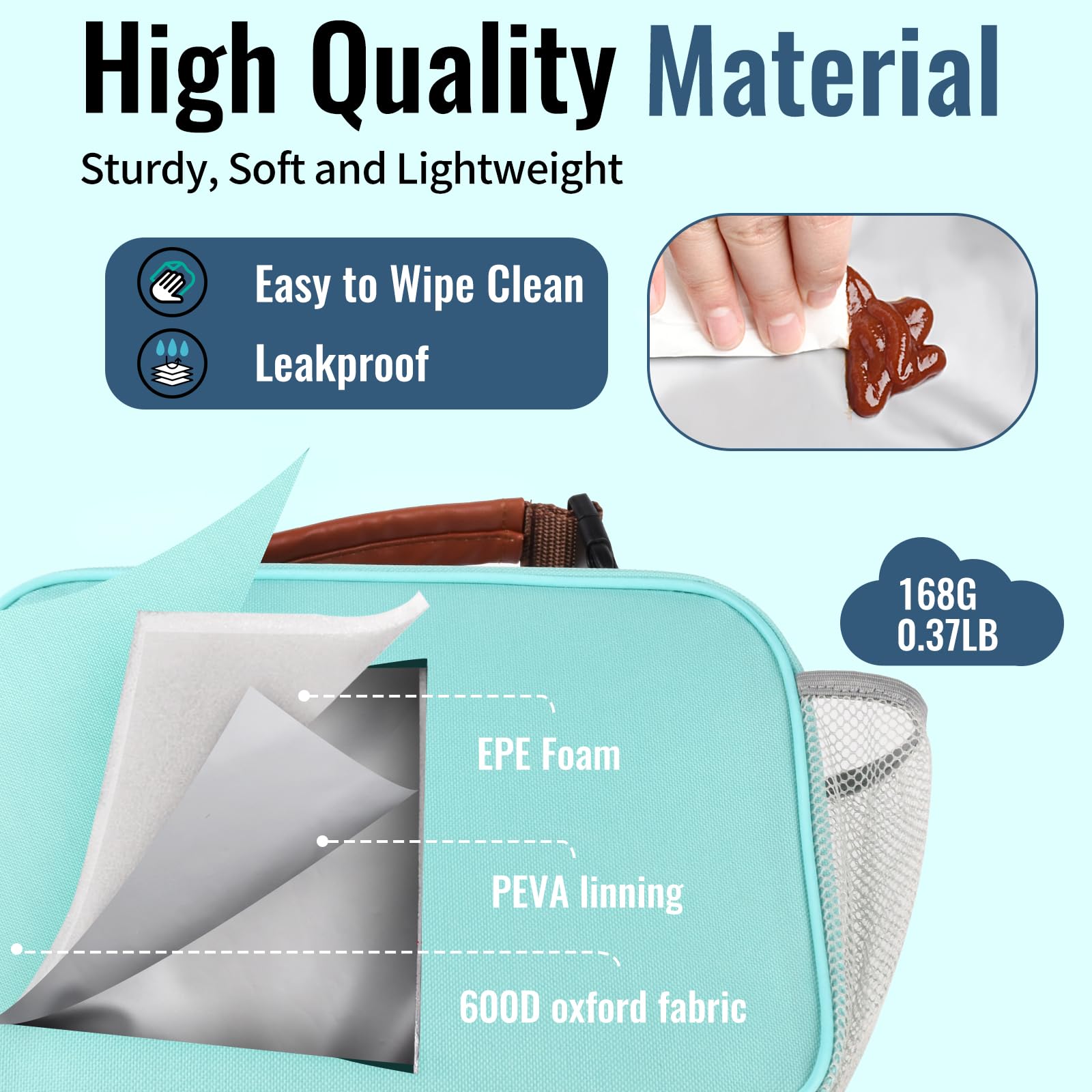 Genteen lunch box front pocket for quick access to utensils