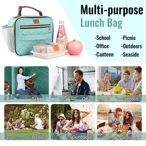 Genteen lunch box light green color for stylish everyday use