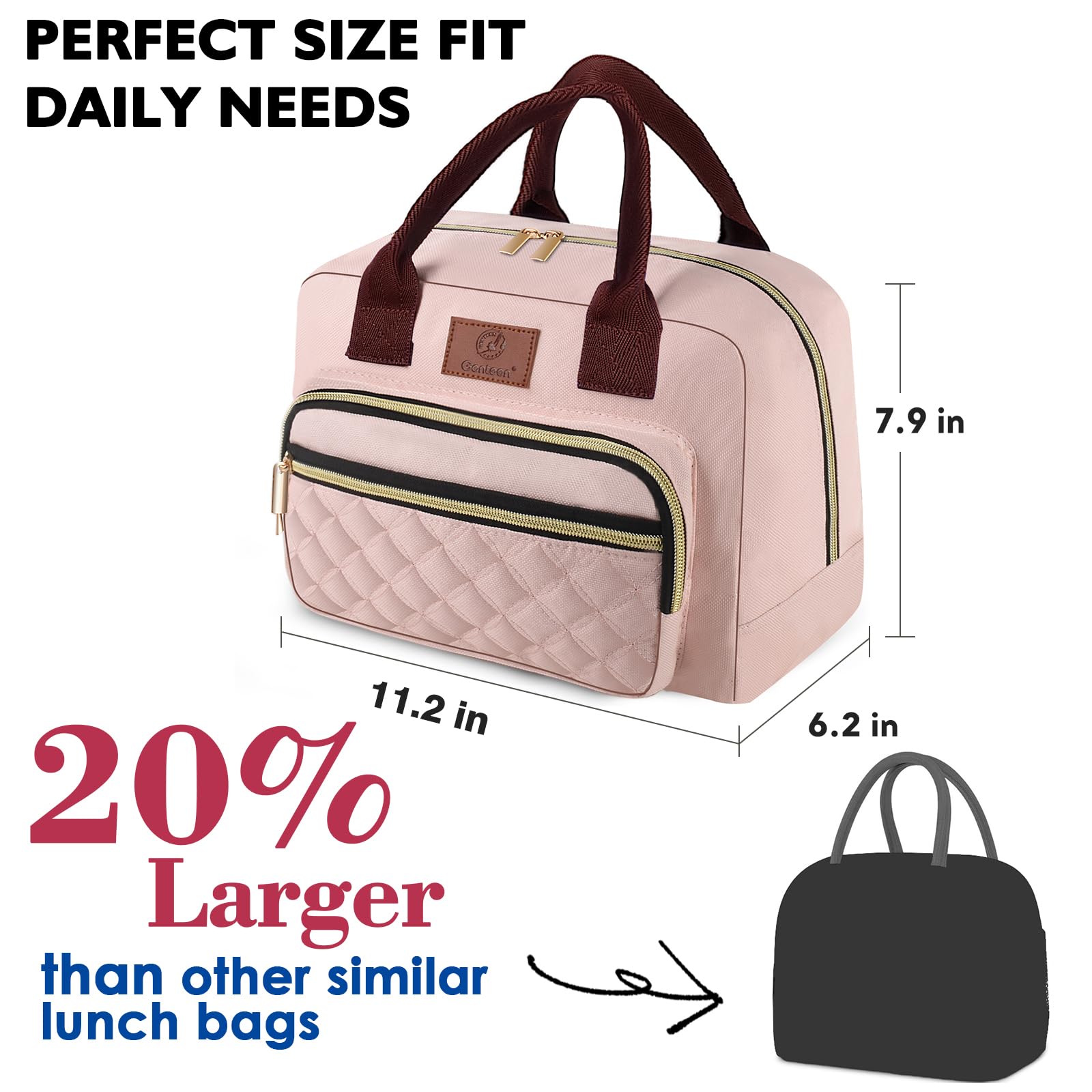 Genteen lightweight lunch box design for easy all-day carry