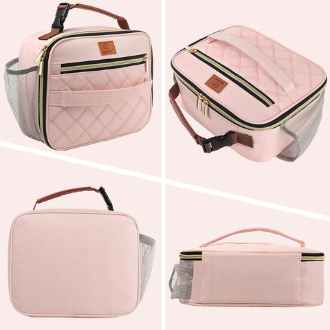 Genteen pink lunch bag easy to clean after daily use