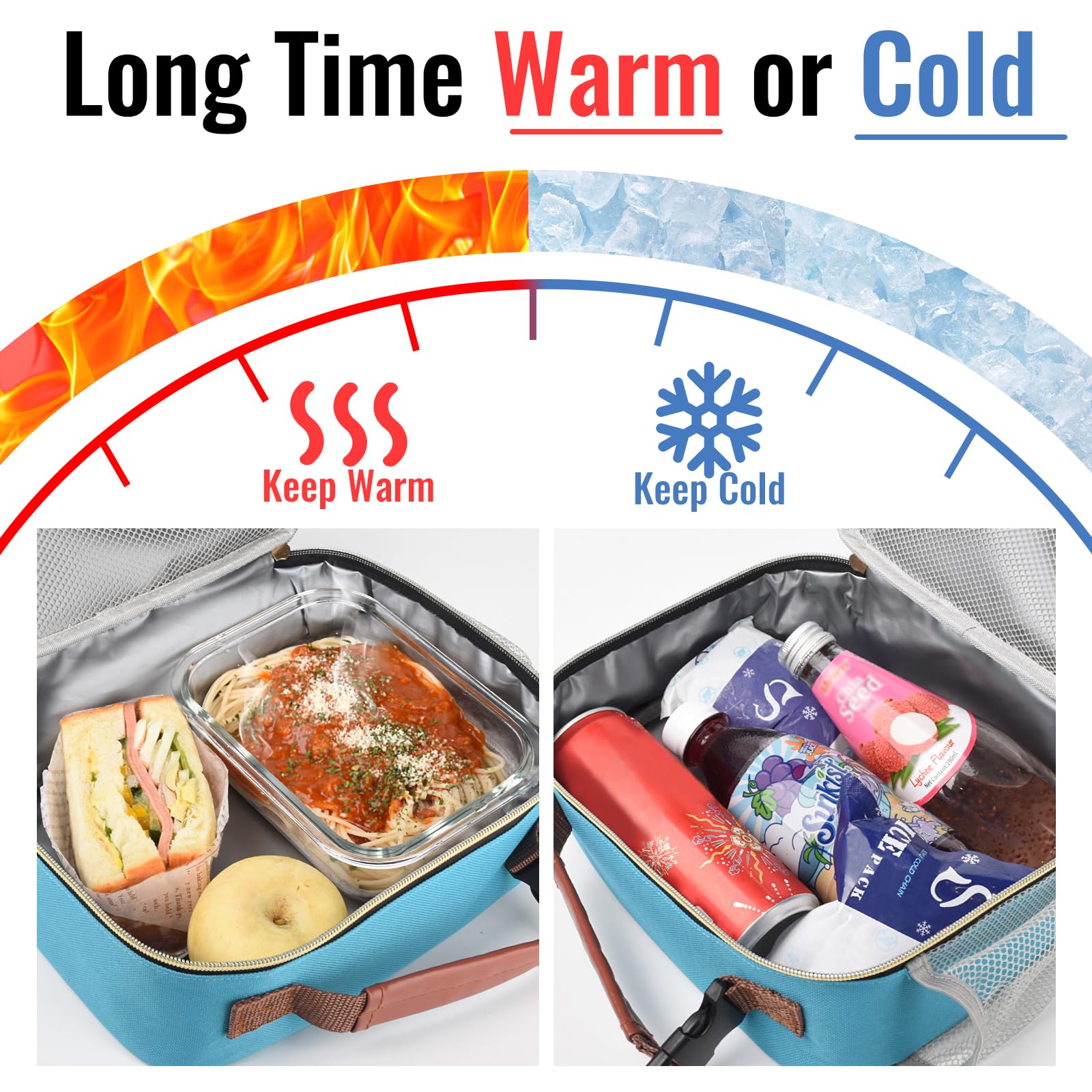 Genteen Lunch Box reinforced zipper ensures secure closure during travel