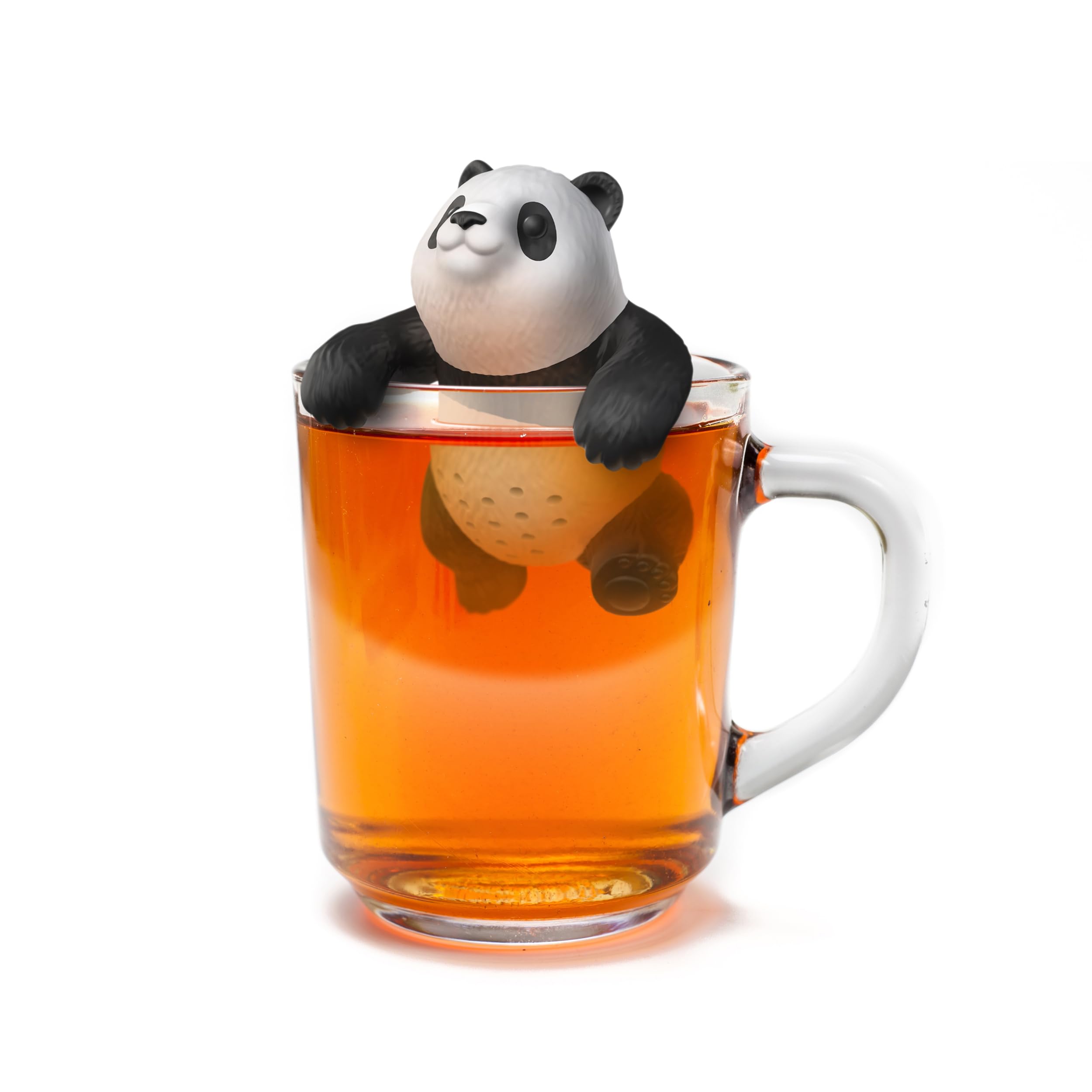 Genuine Fred Bambrew in use delivers a panda-themed tea ritual