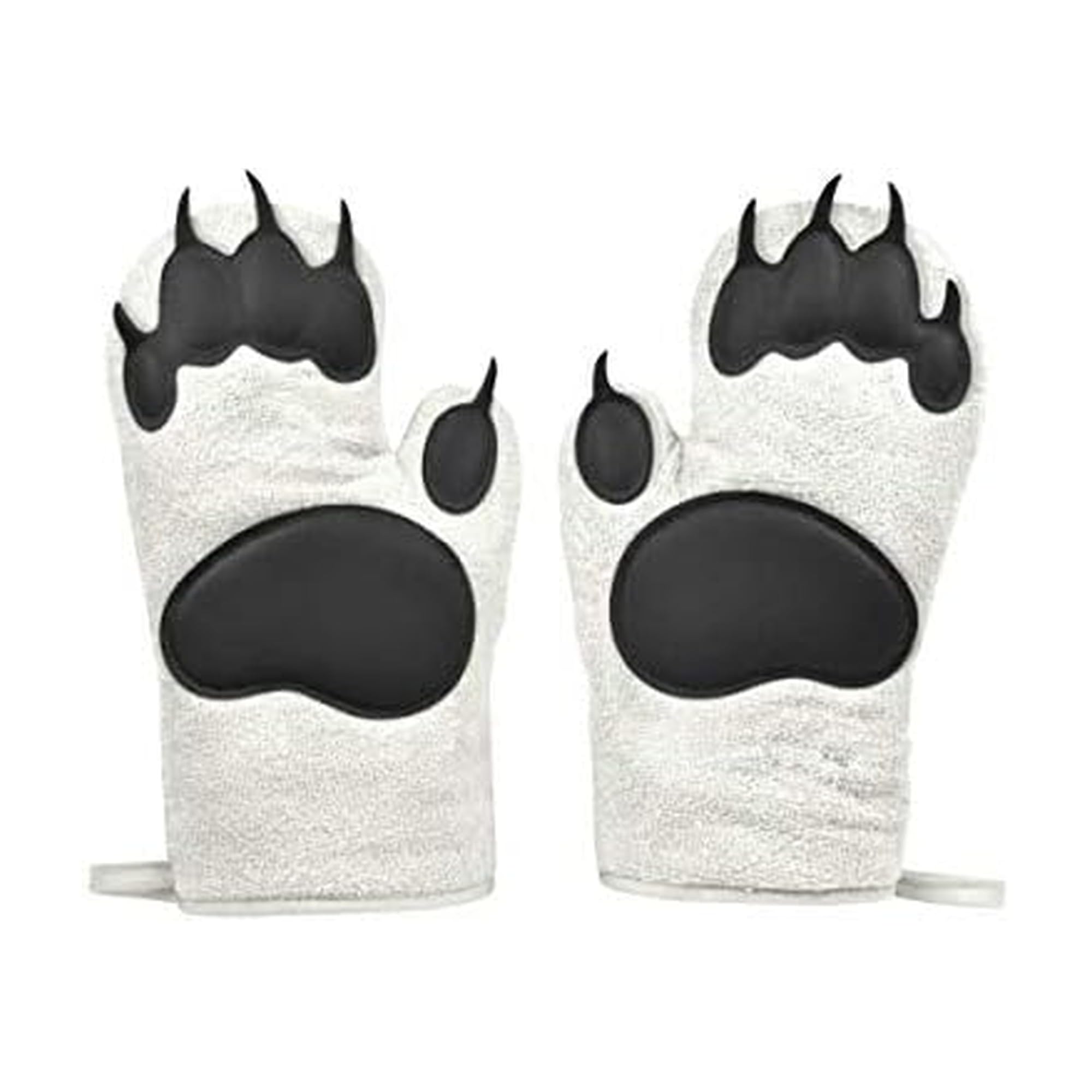 Genuine Fred Polar Bear Hands oven mitts set protects hands while handling hot dishes.