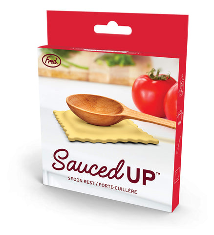 Genuine Fred SAUCED UP Ravioli Spoon Rest stain-resistant silicone material
