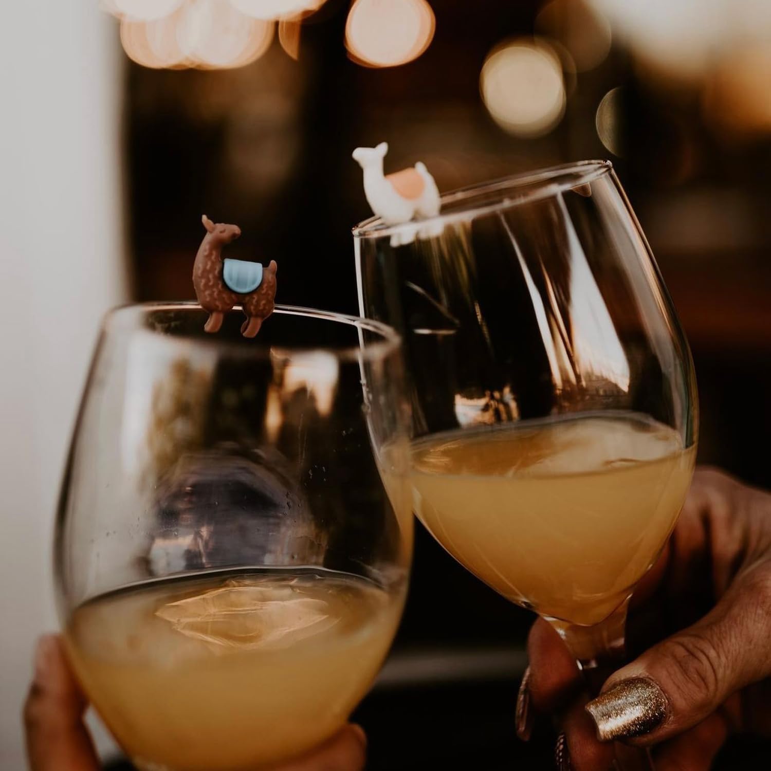 Genuine Fred Tiny Prancers works with wine, champagne, and martinis.