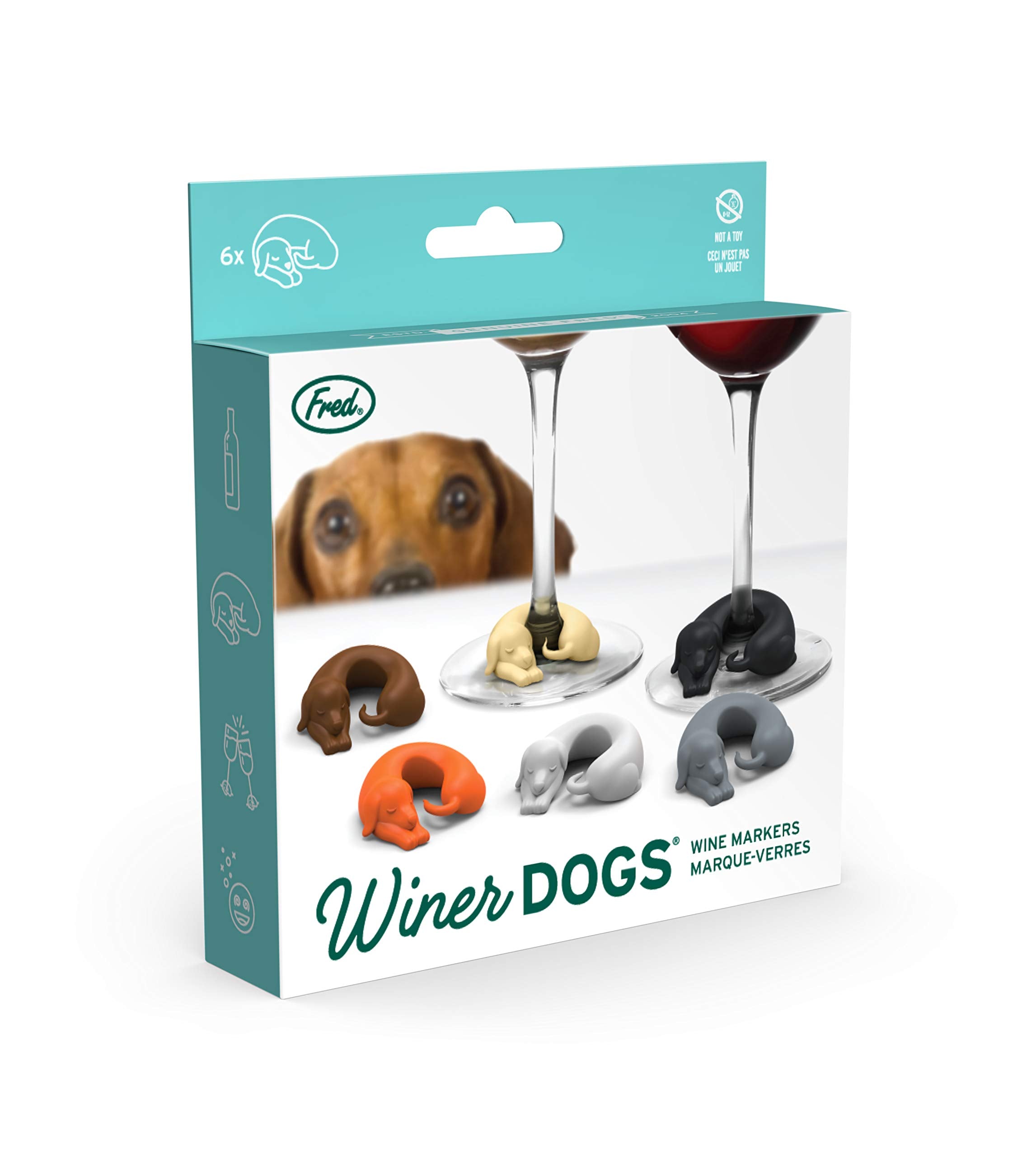 Playful dachshund shapes brighten cocktail hour and prevent mix-ups