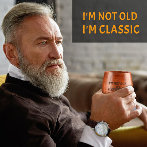 GENUINED bamboo cup holder provides steady placement for whiskey glasses