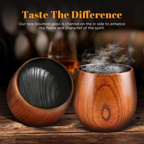 GENUINED wood grain uniqueness highlights natural character during sip
