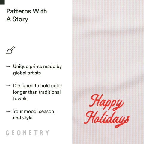 GEOMETRY dish-drying towel set in action leaves counters streak-free