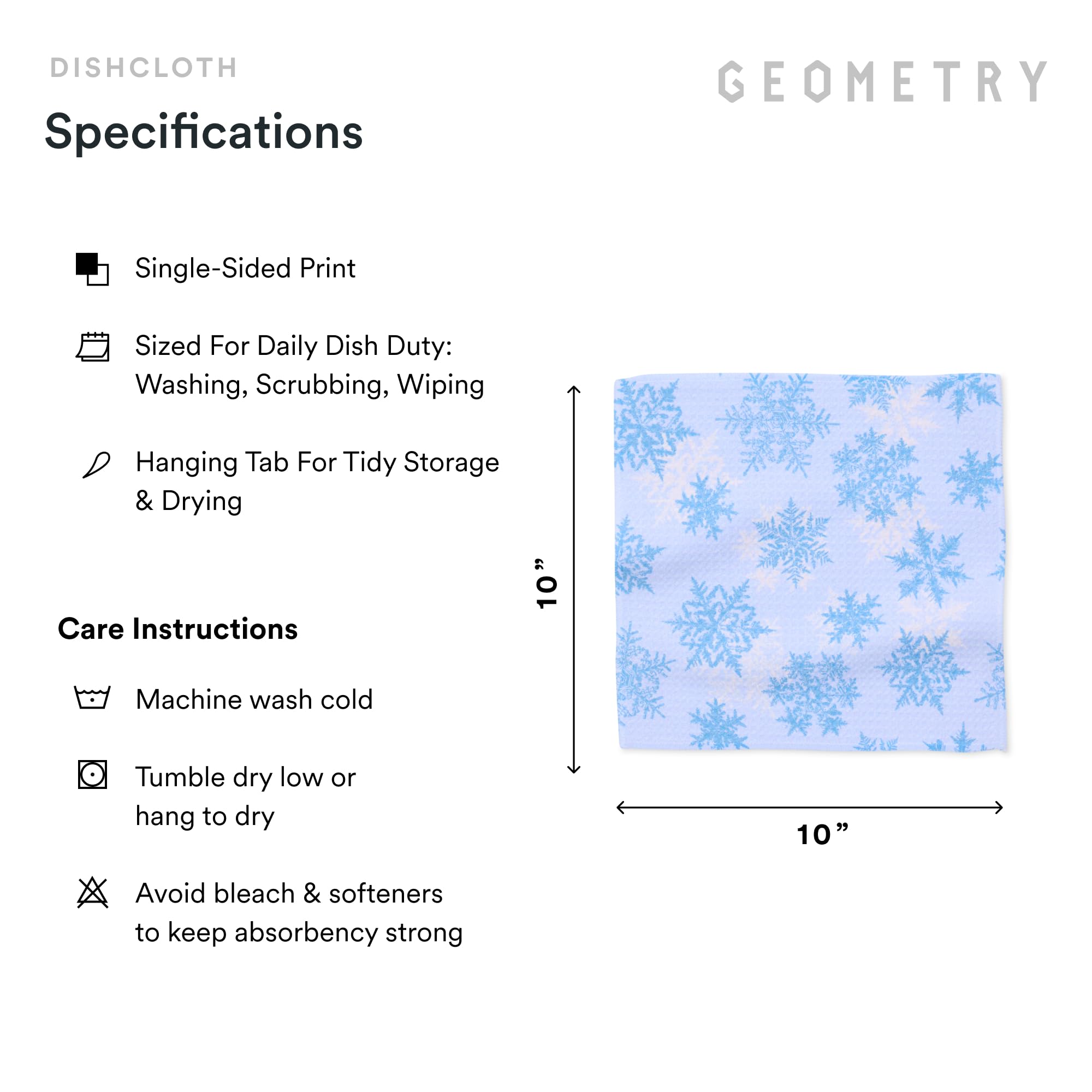 GEOMETRY 3-pack Snow Frostin set keeps towels on hand