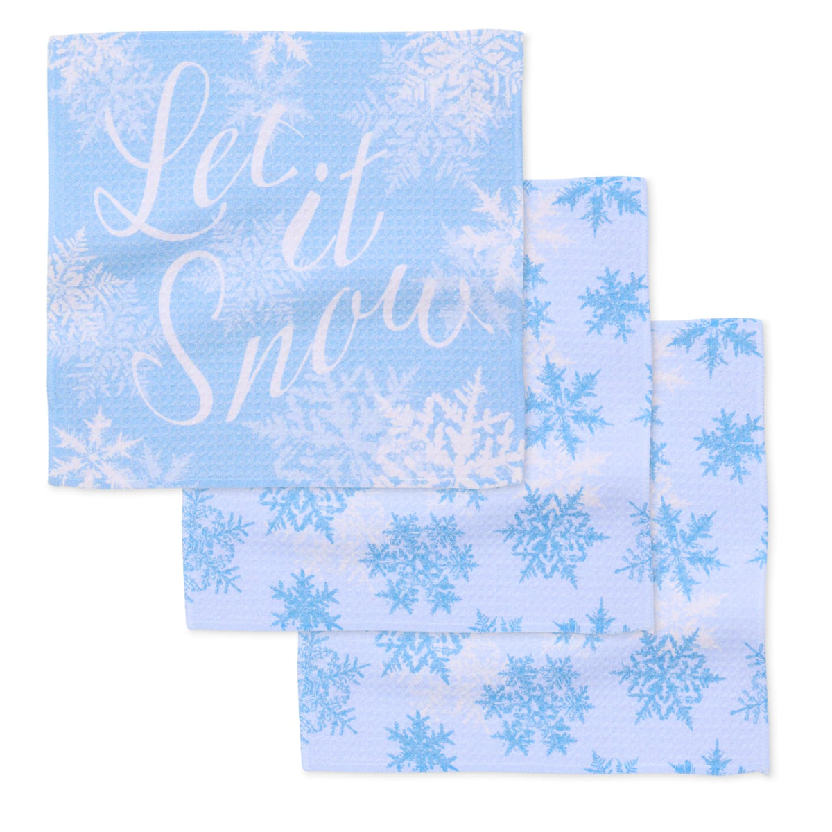 GEOMETRY Snow Frostin dish cloths with Geoweave quick-dry for busy kitchens