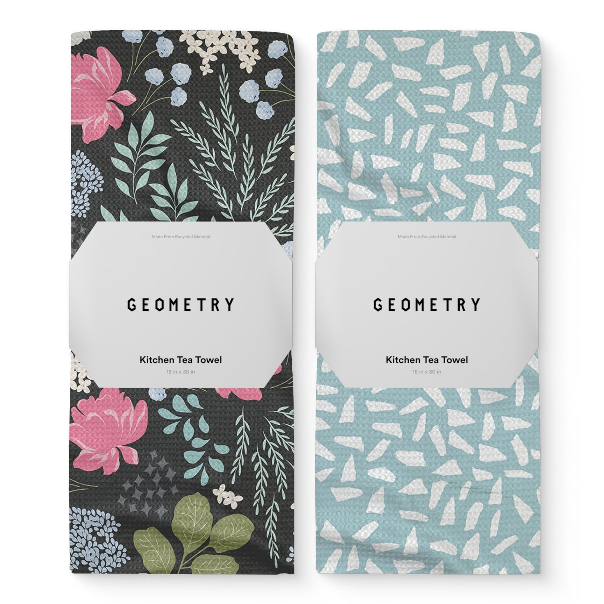 GEOMETRY Kitchen Tea Towels featuring geoweave fabric for gentle, effective drying.