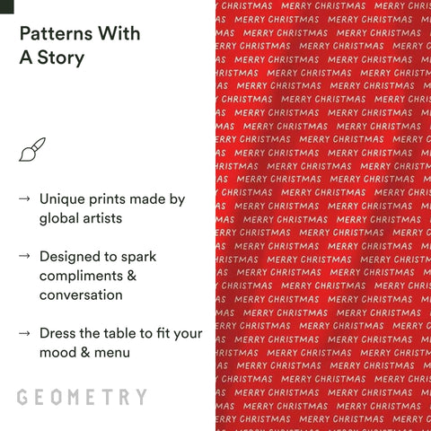 GEOMETRY eco-friendly napkins made from post-consumer materials.