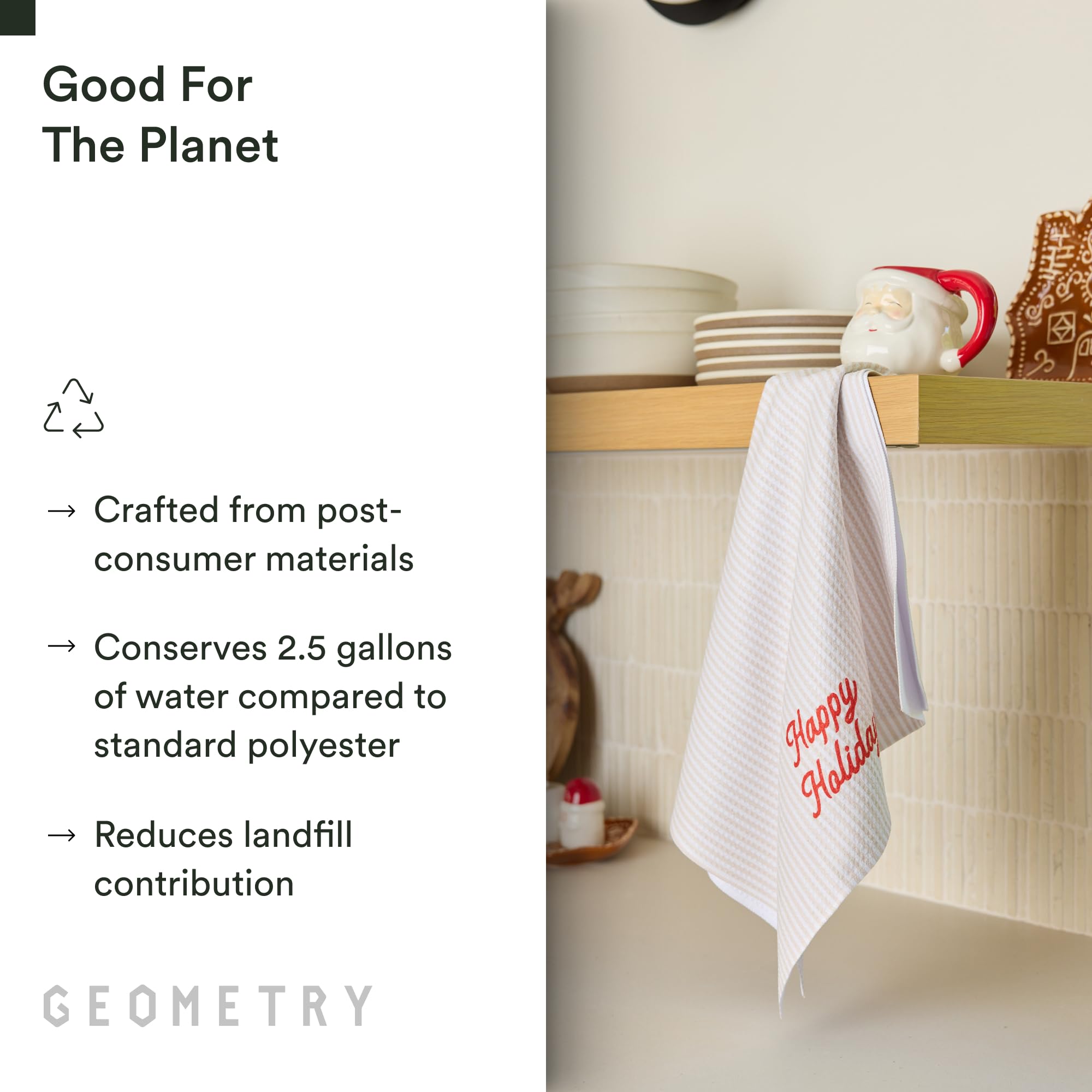 GEOMETRY quick-dry microfiber towel ready to absorb spills