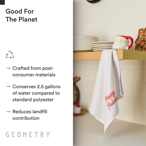GEOMETRY quick-dry microfiber towel ready to absorb spills