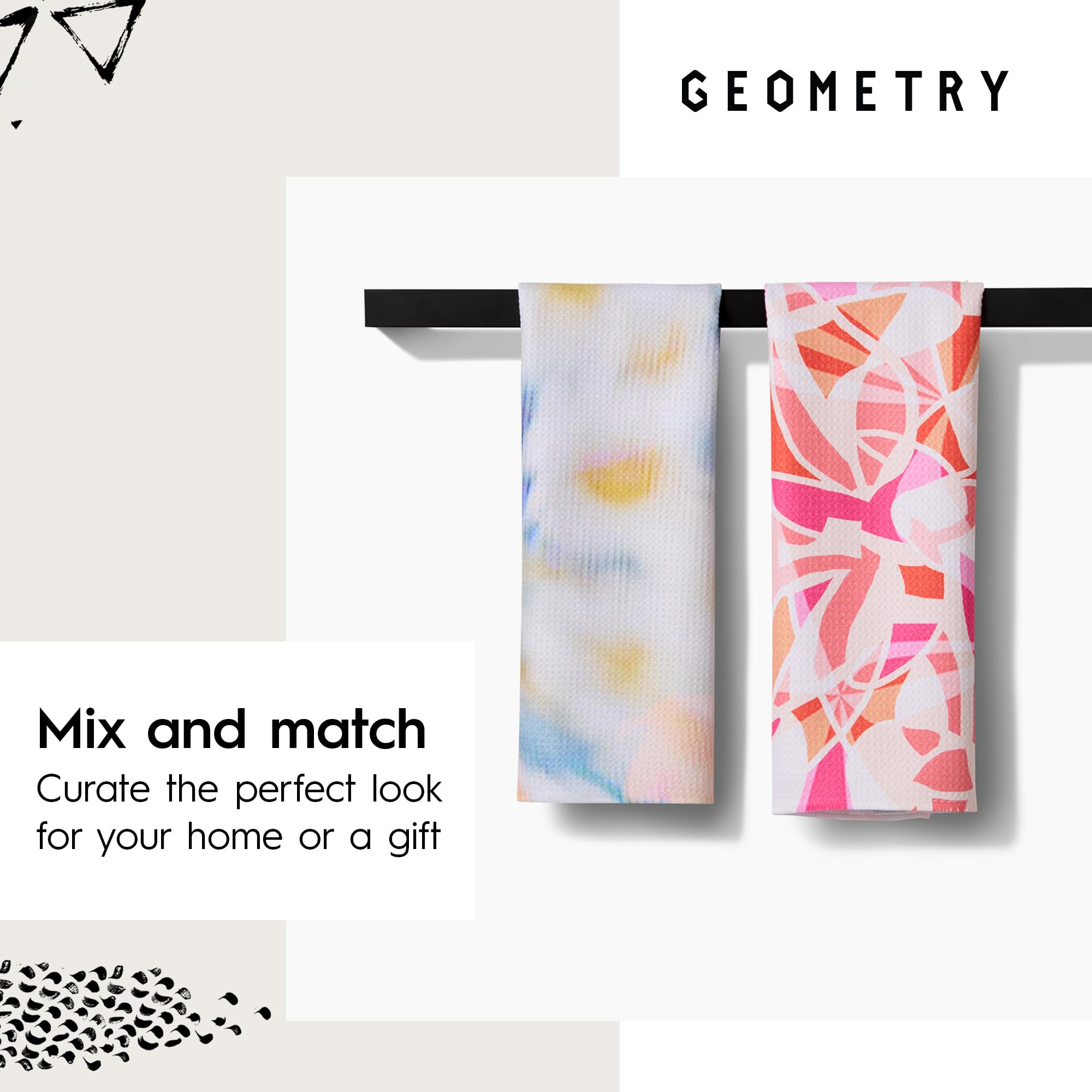 GEOMETRY Soft-Texture Kitchen Towel Delicate touch for glassware and china.
