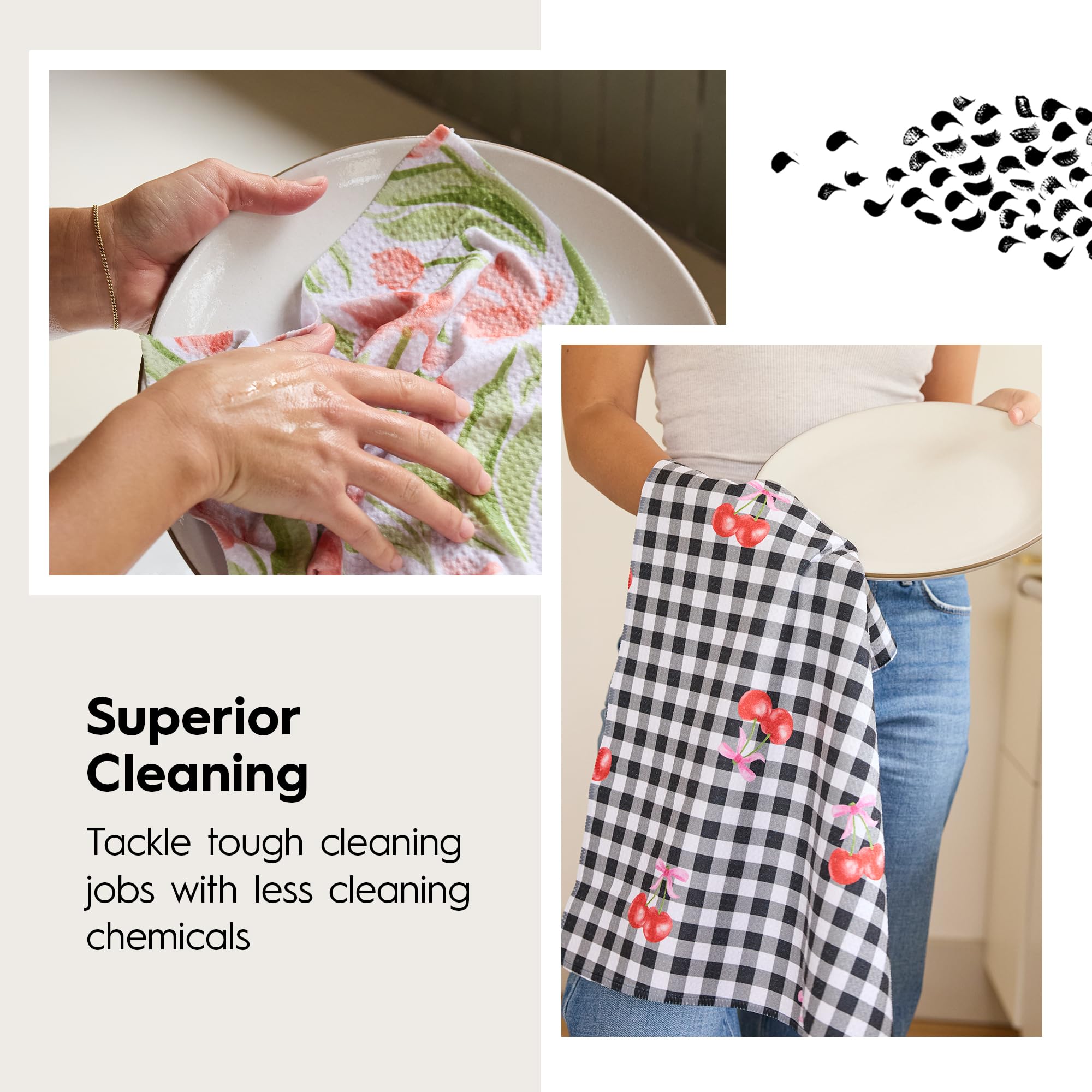GEOMETRY Spring-Summer Print Kitchen Towel Adds stylish flair to your kitchen.