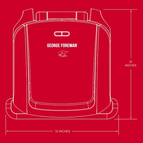 George Foreman dishwasher-safe plates simplify cleanup.