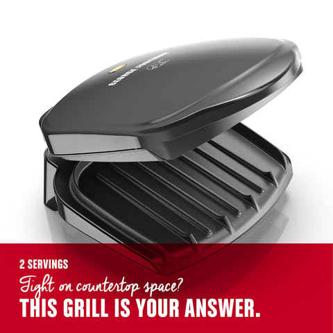 George Foreman GR10B fat-removing slope highlights lean grilling.