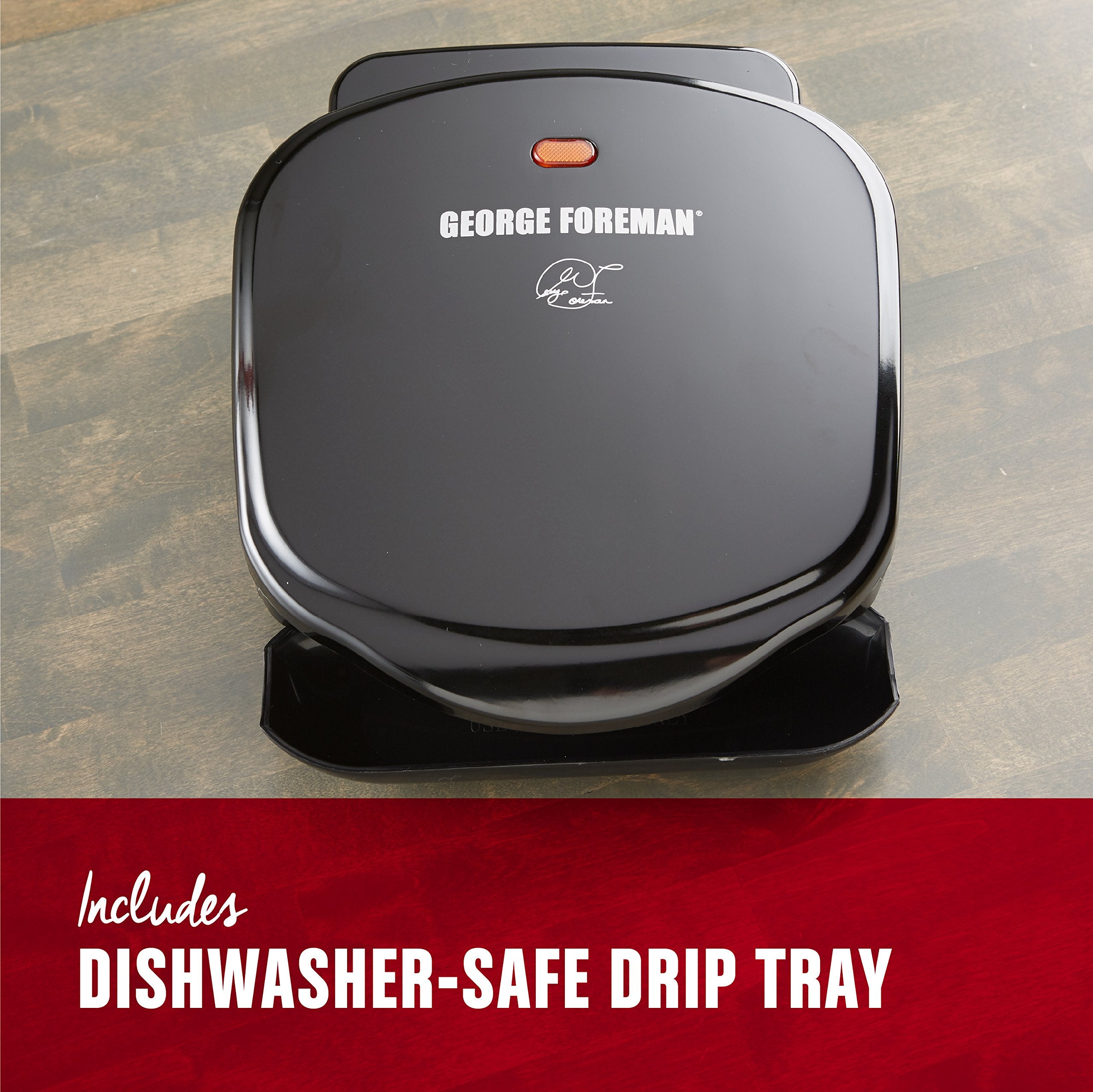 George Foreman GR10B George Tough nonstick coating eases cleaning.