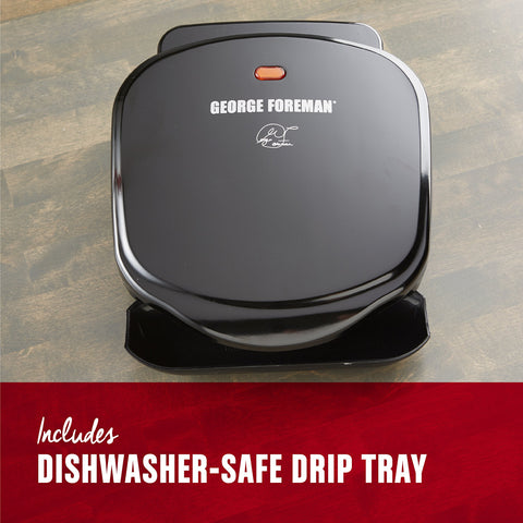 George Foreman GR10B George Tough nonstick coating eases cleaning.