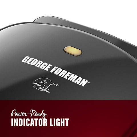 George Foreman GR10B panini press plates for fast sandwiches.