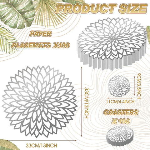 Geosar silver coasters ideal for outdoor use and simple cleanup after meals.