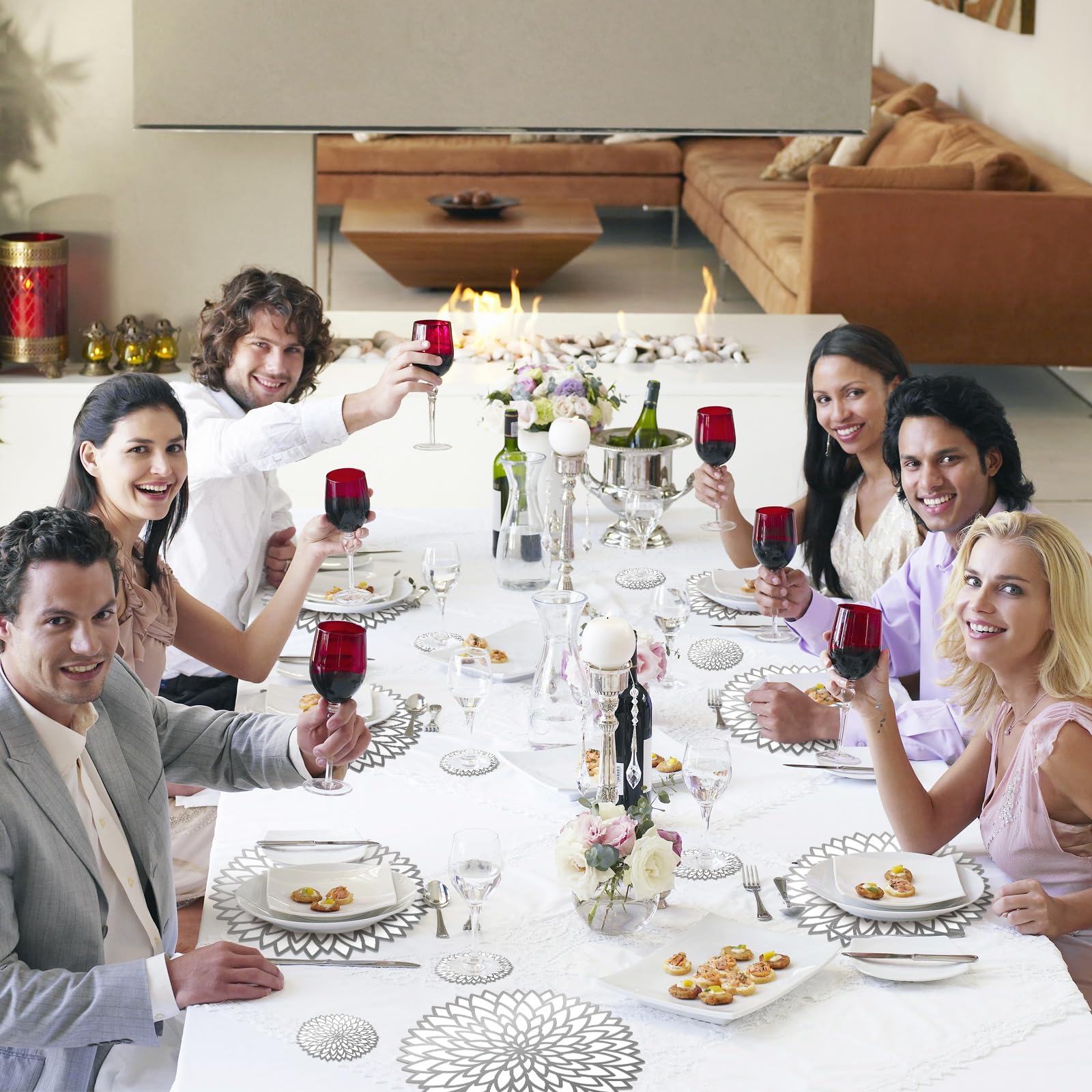 Geosar placemats brighten kitchen tables with disposable convenience.
