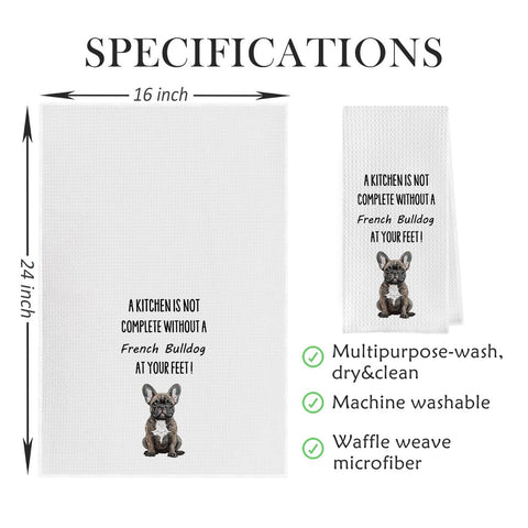 Geqtt French Bulldog towels come gift-ready for housewarmings and holidays