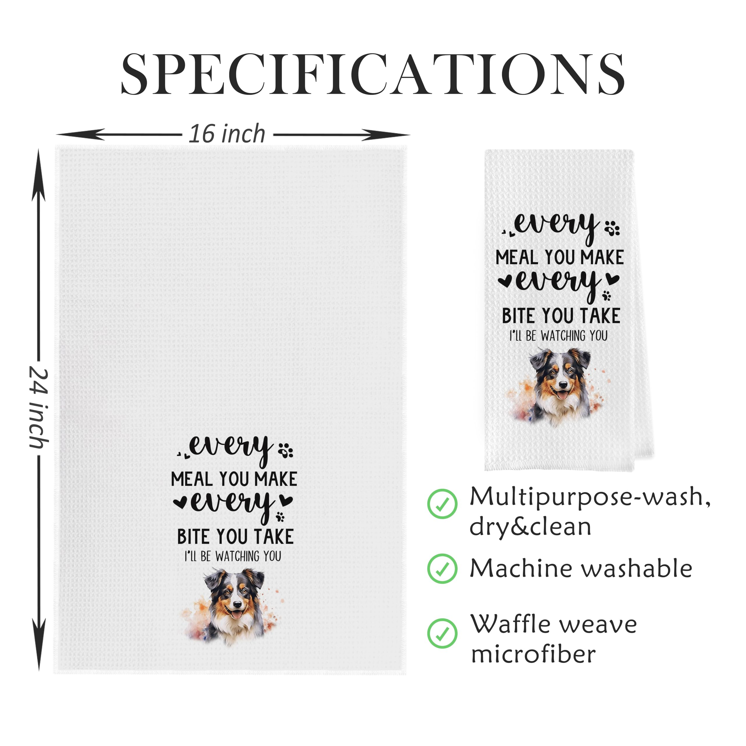 Geqtt waffle weave kitchen towels show absorbent fabric for fast drying.