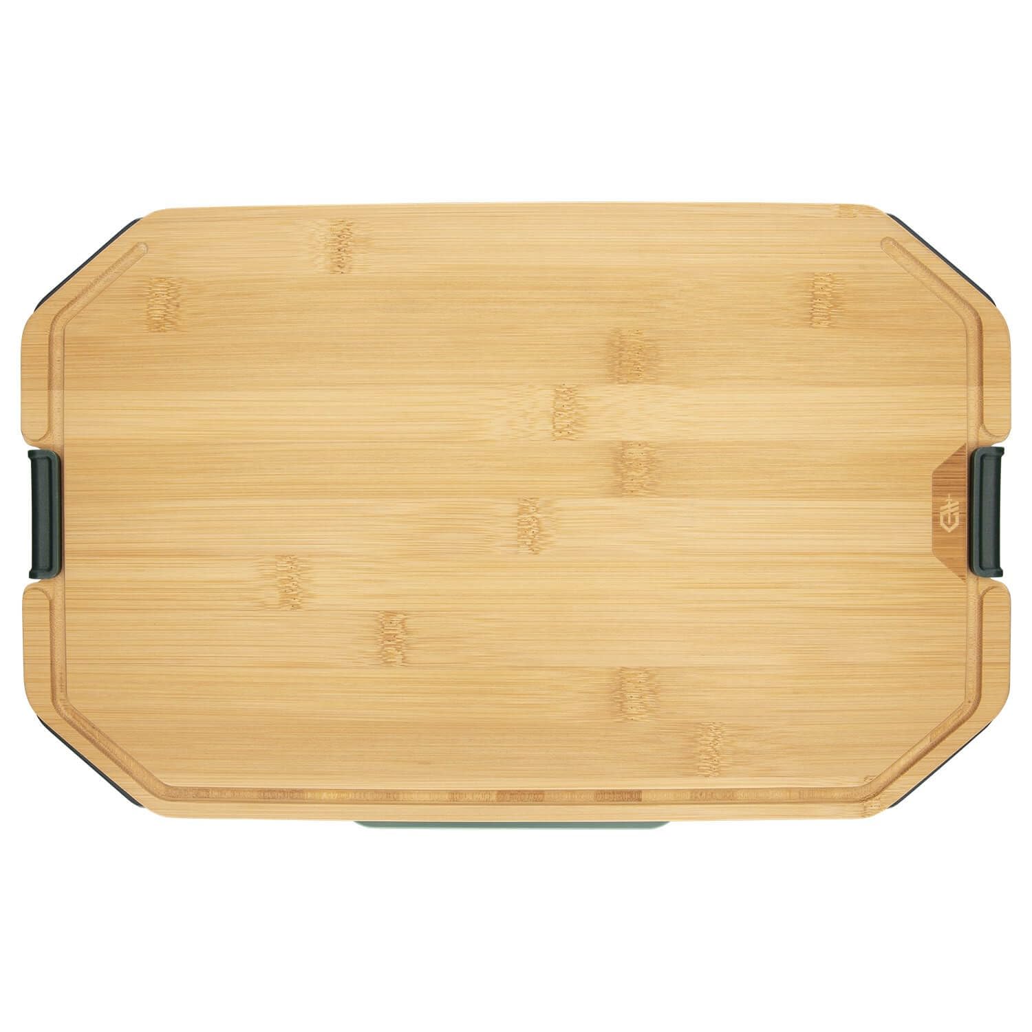 Gerber ComplEAT bamboo cutting board for natural cutting surface on trail