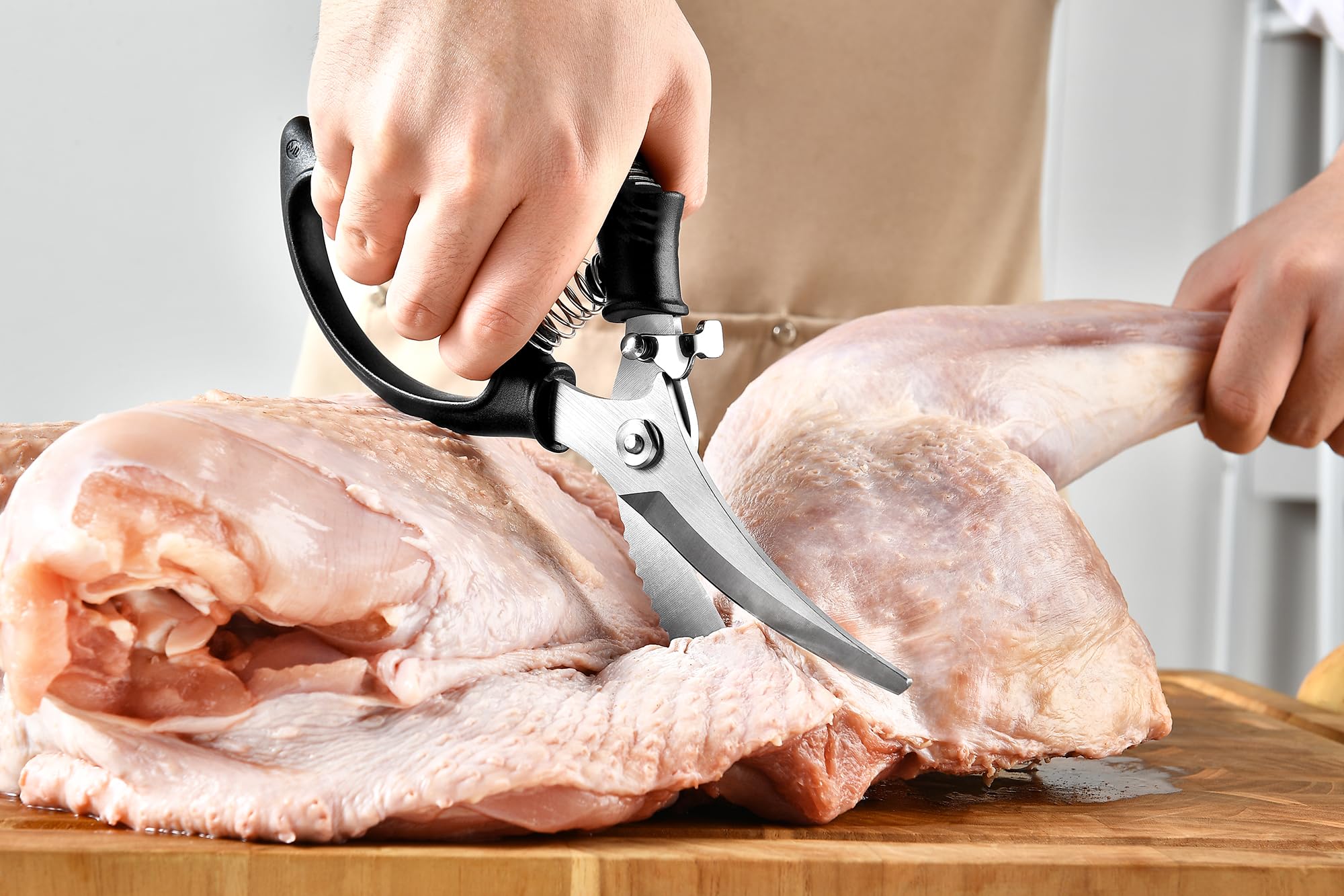 Gerior heavy-duty poultry shears raw meat trimming and tendon work